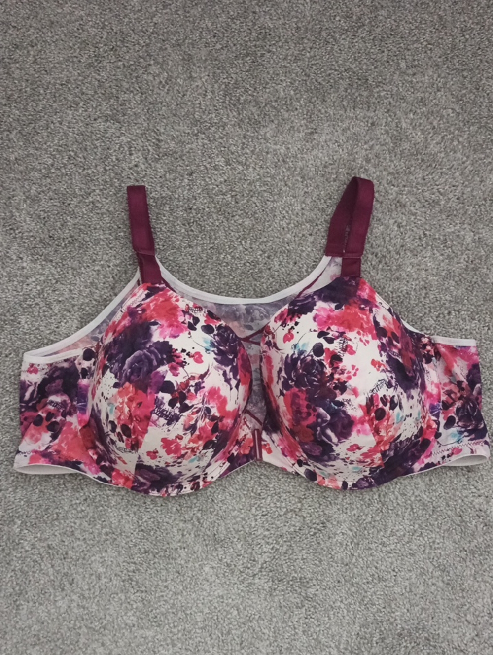 Torrid Front Closure Lightly Padded Bra Floral Skulls Size 46C